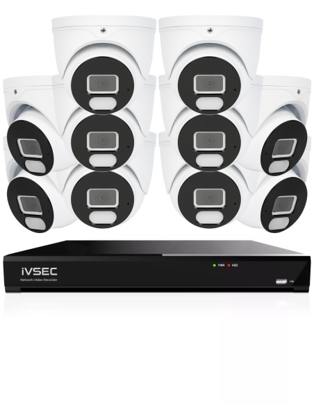 IVSEC 4K 8MP Smart IP 4TB 16CH 10x820D Dome IVK16L-82010D