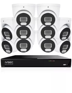 IVSEC 4K 8MP Smart IP 4TB 16CH 10x820D Dome Cameras UHD NVR IVK16L-82010D