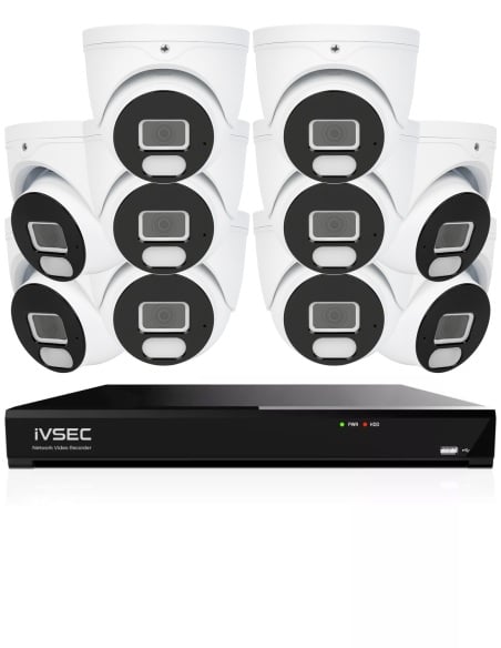IVSEC 4K 8MP Smart IP 4TB 16CH 10x820D Dome IVK16L-82010D