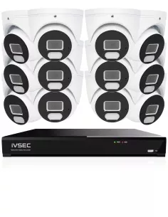 IVSEC 4K 8MP Smart IP 4TB 16CH 12x820D Dome Cameras UHD NVR IVK16L-82012D