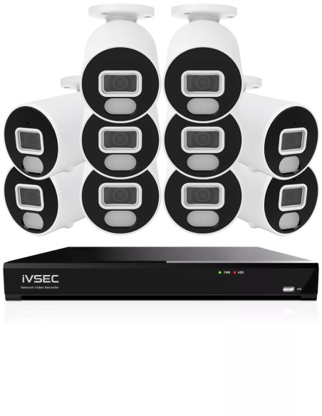 IVSEC 4K 8MP Smart IP 4TB 16CH 10x820B Bullet IVK16L-82010B