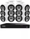 IVSEC 4K 8MP Smart IP 4TB 16CH 12x820B Bullet Cameras UHD NVR CCTV Security System (16x12)