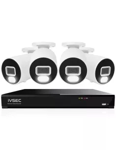 IVSEC 4K 8MP Smart IP 2TB 4CH 4x820B Bullet Cameras UHD NVR IVK4L-8204B 2