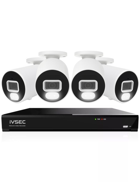 IVSEC 4K 8MP Smart IP 2TB 4CH 4x820B Bullet IVK4L-8204B-E1