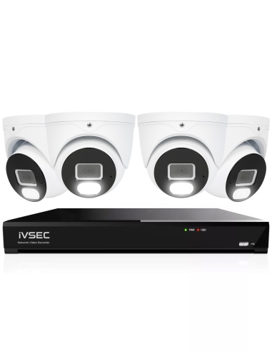 IVSEC 4K 8MP Smart IP 2TB 4CH 4x820D Dome Cameras IVK4L-8204D
