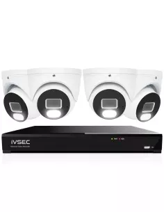 IVSEC 4K 8MP Smart IP 2TB 4CH 4x820D Dome Cameras UHD NVR IVK4L-8204D 2
