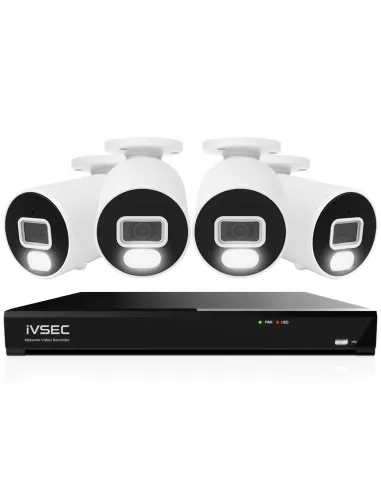 IVSEC 4K 8MP Smart IP 2TB 8CH 4x820B Bullet IVK8L-8204B