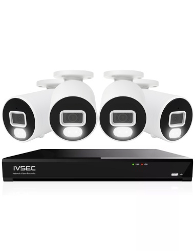 IVSEC 4K 8MP Smart IP 2TB 8CH 4x820B Bullet IVK8L-8204B