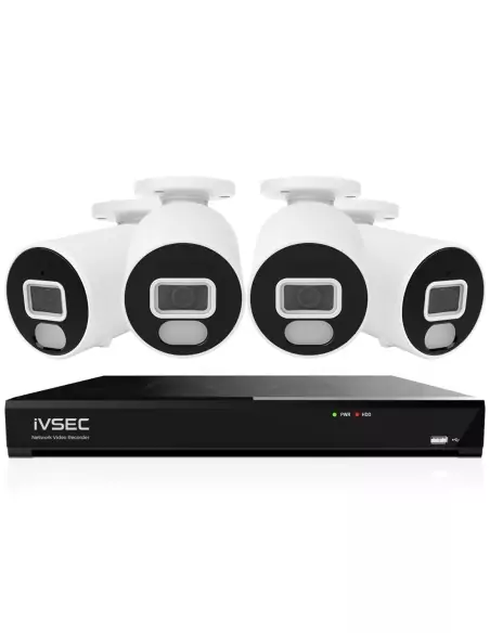 IVSEC 4K 8MP Smart IP 2TB 8CH 4x820B Bullet IVK8L-8204B-E1