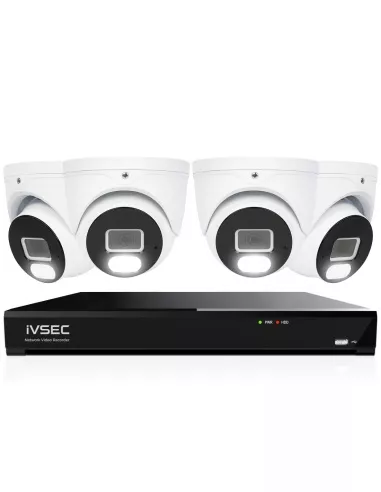 IVSEC 4K 8MP Smart IP 2TB 8CH 4x820D Dome Cameras IVK8L-8204D