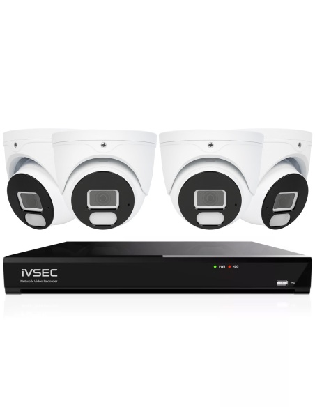 IVSEC 4K 8MP Smart IP 2TB 8CH 4x820D Dome Cameras IVK8L-8204D-E1