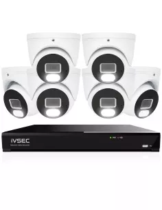 IVSEC 4K 8MP Smart IP 2TB 8CH 6x820D Dome Cameras UHD NVR IVK8L-8206D 2