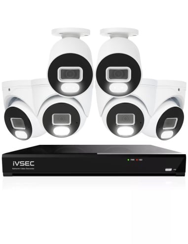 IVSEC 4K 8MP Smart IP 2TB 8CH 6x820 Bullet & Dome IVK8L-8202B4D