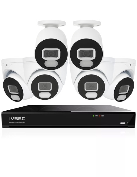 IVSEC 4K 8MP Smart IP 2TB 8CH 6x820 Bullet & Dome IVK8L-8202B4D-E1