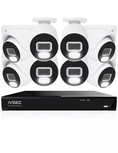 IVSEC 4K 8MP Smart IP 2TB 8CH 8x820 Bullet & Dome IVK8L-8204B4D