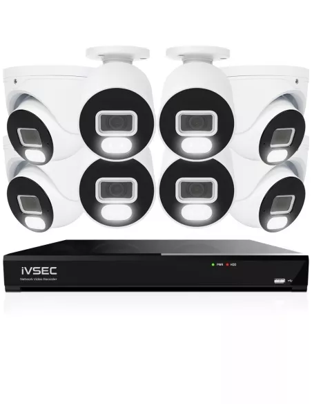 IVSEC 4K 8MP Smart IP 2TB 8CH 8x820 Bullet & Dome IVK8L-8204B4D