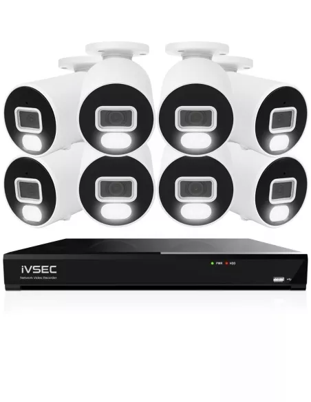 IVSEC 4K 8MP Smart IP 2TB 8CH 8x820B Bullet IVK8L-8208B