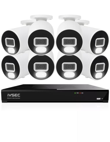 IVSEC 4K 8MP Smart IP 4TB 16CH 8x820B Bullet IVK16L-8208B