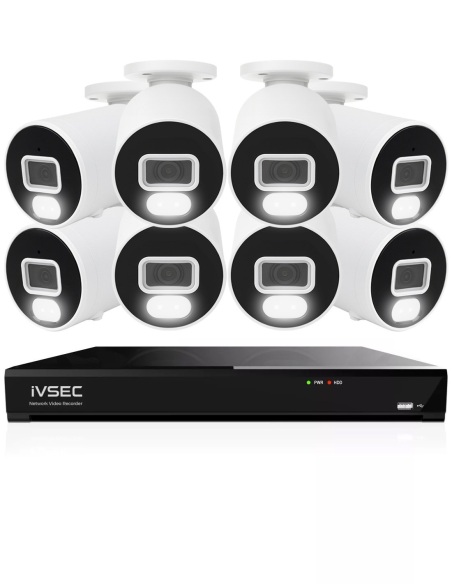 IVSEC 4K 8MP Smart IP 4TB 16CH 8x820B Bullet IVK16L-8208B