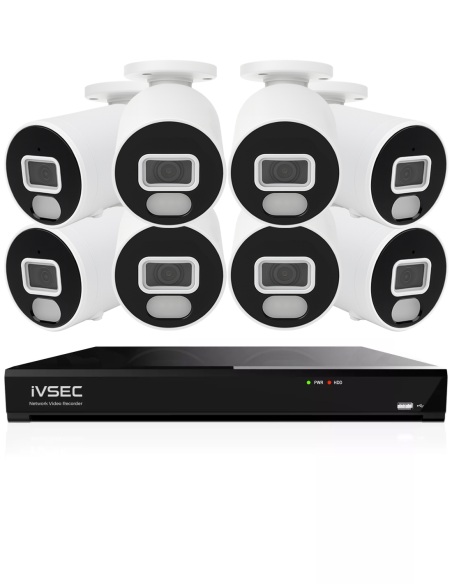 IVSEC 4K 8MP Smart IP 4TB 16CH 8x820B Bullet IVK16L-8208B-E1 IVSEC 4K 8MP Smart IP 4TB 16CH 8x820B Bullet IVK16L-8208B-E1