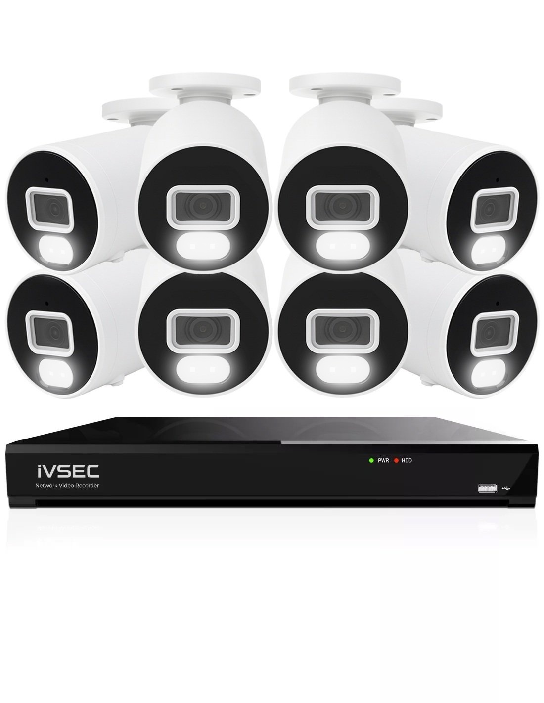 IVSEC 4K 8MP Smart IP 4TB 16CH 8x820B Bullet IVK16L-8208B-E1