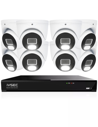 IVSEC 4K 8MP Smart IP 4TB 16CH 8x820D Dome IVK16L-8208D