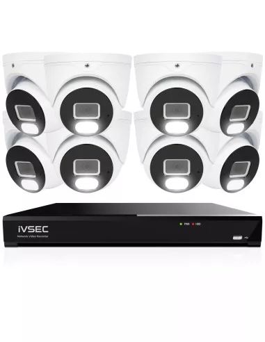 IVSEC 4K 8MP Smart IP 4TB 16CH 8x820D Dome IVK16L-8208D