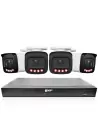 VIP Vision 8MP V8400 8Ch NVR 2TB with 4× Pro AI 4K Varifocal Bullets – Motorised Lens, LED & Audio - NKPRO-88404B