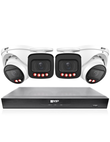 VIP Vision 8MP V8400 Series 8Ch IP NVR 2TB 4x Pro AI Varifocal Dome & Bullet Cameras (8x4) - NKPRO-88402B2D Pro Surveillance
