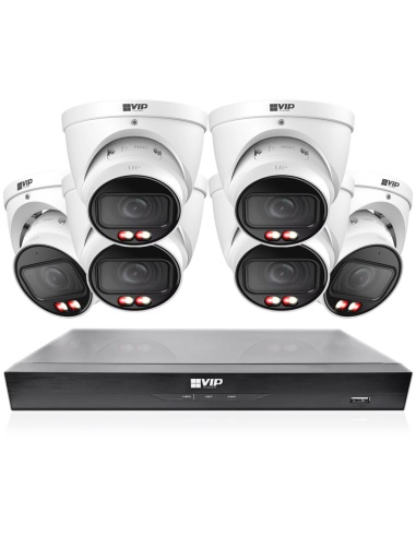 VIP Vision 8MP V8400 Series 8Ch IP NVR 2TB HDD 6x Pro AI Varifocal Dome Cameras (8x6) - NKPRO-88406D | Advanced Surveillance
