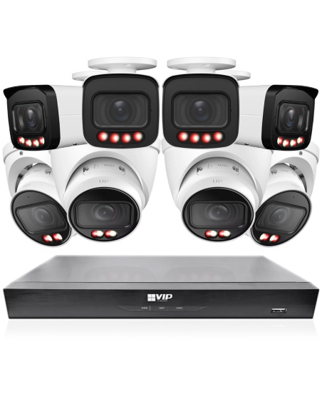 VIP Vision 8MP 8400 Series 8Ch IP NVR 2TB HDD 8x NKPRO-88404B4D