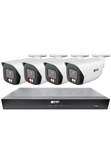 VIP Vision 8MP V8100 Series 8Ch AI IP NVR with 2TB 4xBIRG Fixed Lens Bullet Cameras - Advanced-Surveillance-Solutions