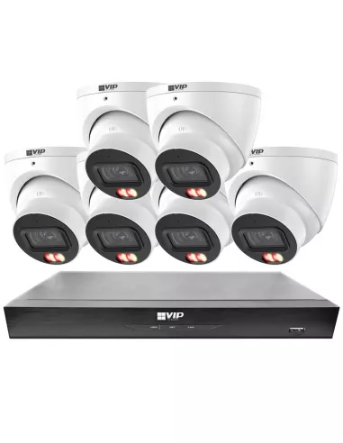 VIP Vision 8MP V8100 Series 8Ch AI IP NVR with 2TB 6xDIRG Fixed Lens Dome Cameras- Advanced-Surveillance-Solutions