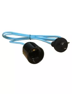 Ensa 1.5m E27 Lamp Holder Cable to 240V 3Pin Plug - LHC-E27-15