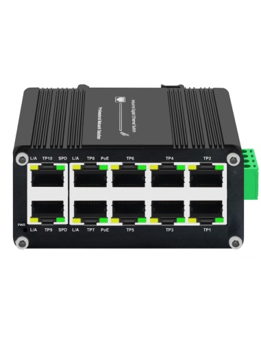 Network Switch 10-Port (8x PoE+) Input 12~48VDC IF-108PU12/48