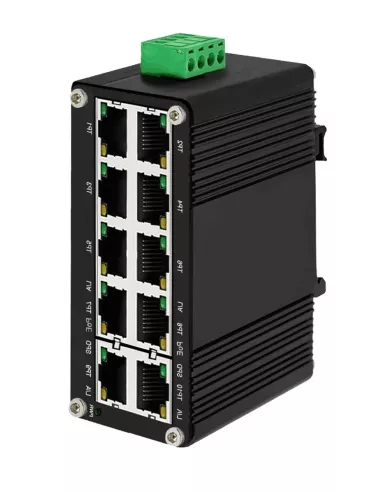 Network Switch 10-Port (8x PoE+) Input 12~48VDC Industrial Ethernet - IF-108PU12/48