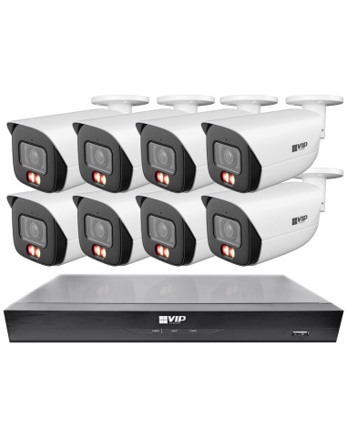 VIP Vision 8MP V8100 Series 8Ch AI IP NVR with 2TB 8xBIRG Fixed Lens Bullet Cameras - Advanced-Surveillance-Solutions