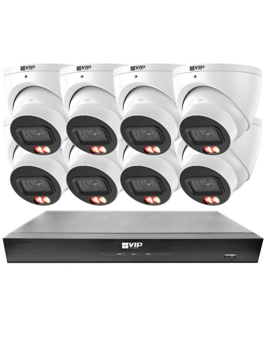 VIP Vision 8MP 8100 Series 8Ch AI IP NVR 2TB with 8xDIRG Fixed Lens Dome Cameras (8x8)|Advanced Surveillance