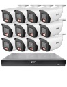 VIP Vision 8MP 8100 Series 16Ch AI IP NVR 4TB 12xBIRG Fixed Lens Bullet Cameras (16x12)