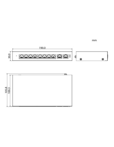 VIP Vision 8-Port Fast PoE+ Network IP Switch VSPOE-SWA8C