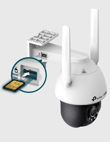 TP-Link VIGI 4MP Full-Colour 4G Pan Tilt Network VIGI-C540-4G-SP6030