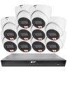 VIP Vision 8MP 8100 Series 16Ch AI IP NVR 4TB 10xDIRG Fixed Lens Dome Cameras (16x10)