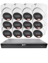 VIP Vision 8MP 8100 Series 16Ch AI IP NVR 4TB 12xDIRG Fixed Lens Dome Cameras (16x12)