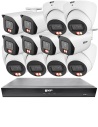 VIP Vision 8MP 8100 Series 16Ch AI IP NVR 4TB 6xBIRG + 6xDIRG Fixed Lens Cameras (16x12)