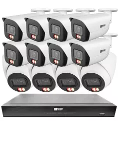 VIP Vision 8MP 8100 Series 16Ch AI IP NVR 4TB 8xBIRG + NKPRO-168108B4D