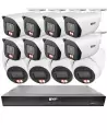 VIP Vision 8MP 8100 Series 16Ch AI IP NVR 4TB 8xBIRG + 4xDIRG Fixed Lens Cameras (16x12)
