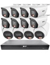 VIP Vision 8MP 8100 Series 16Ch AI IP NVR 4TB 8xBIRG + 4xDIRG Fixed Lens Cameras (16x12)