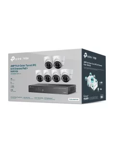 TP-LINK VIGI 8Ch PoE+ NVR Kit with 6× 4MP Full-Colour VIGI-NK8MP-T6425-2T 2