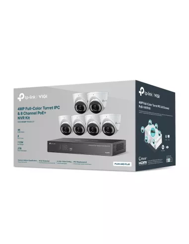 TP-LINK VIGI 8Ch PoE+ NVR Kit with 6× 4MP VIGI-NK8MP-T6425-2T