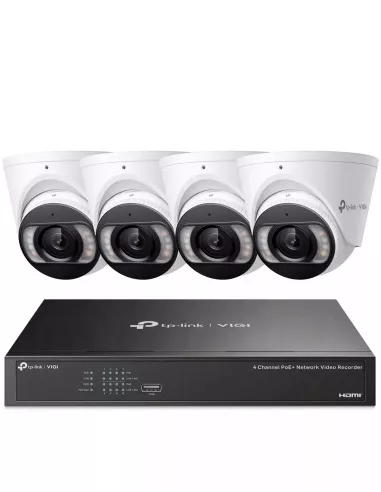TP‑Link VIGI 4Ch PoE+ NVR Kit with 4× 4MP Turrets VIGI-NK4P-T4425-2T